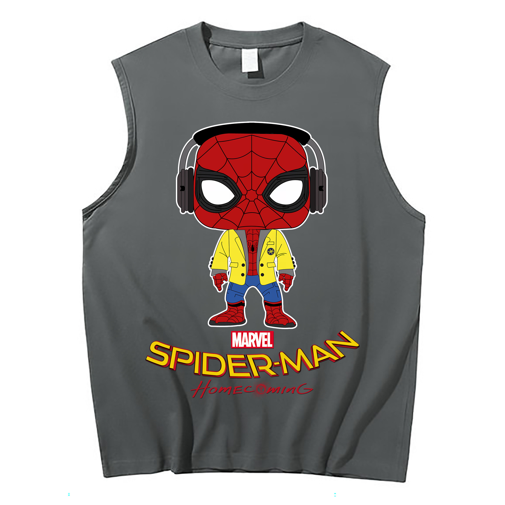 （画像用） Spider Man スパイダーマン コットン100％タンクトップ（フロントプリント）
